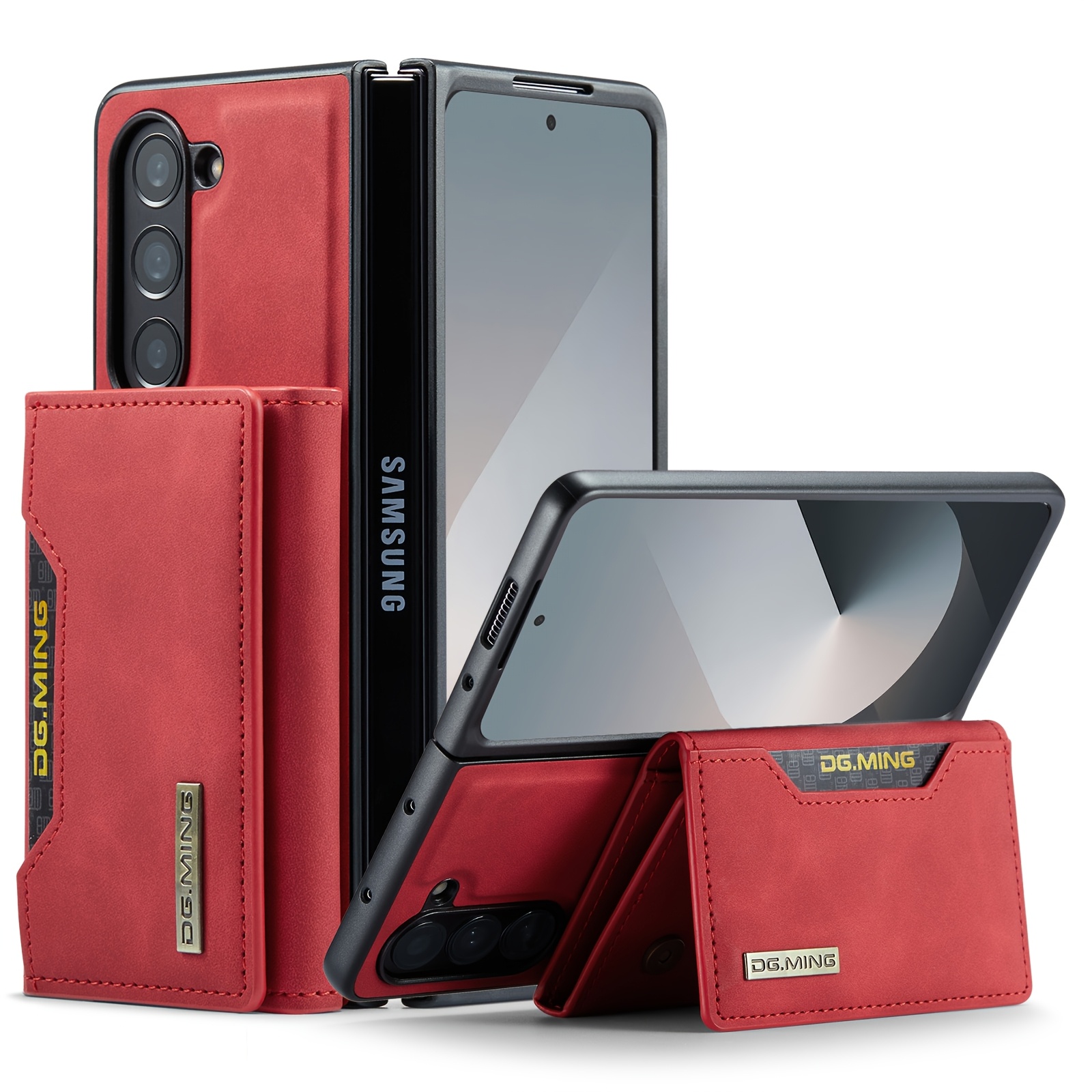 TEMU Phone Case: For Samsungfor Galaxy //z Fold4/z Fold3/phone Case New Folding Style, Card Bag Magnetic Suction Detachable, More Practical And