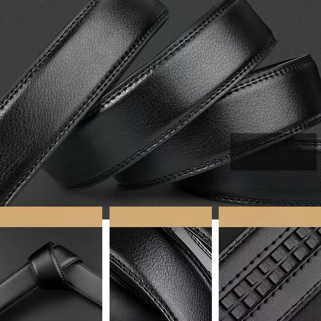 1pc fashionable cowhide belt all   and       classic and   for men     party festival work business formal   details 1