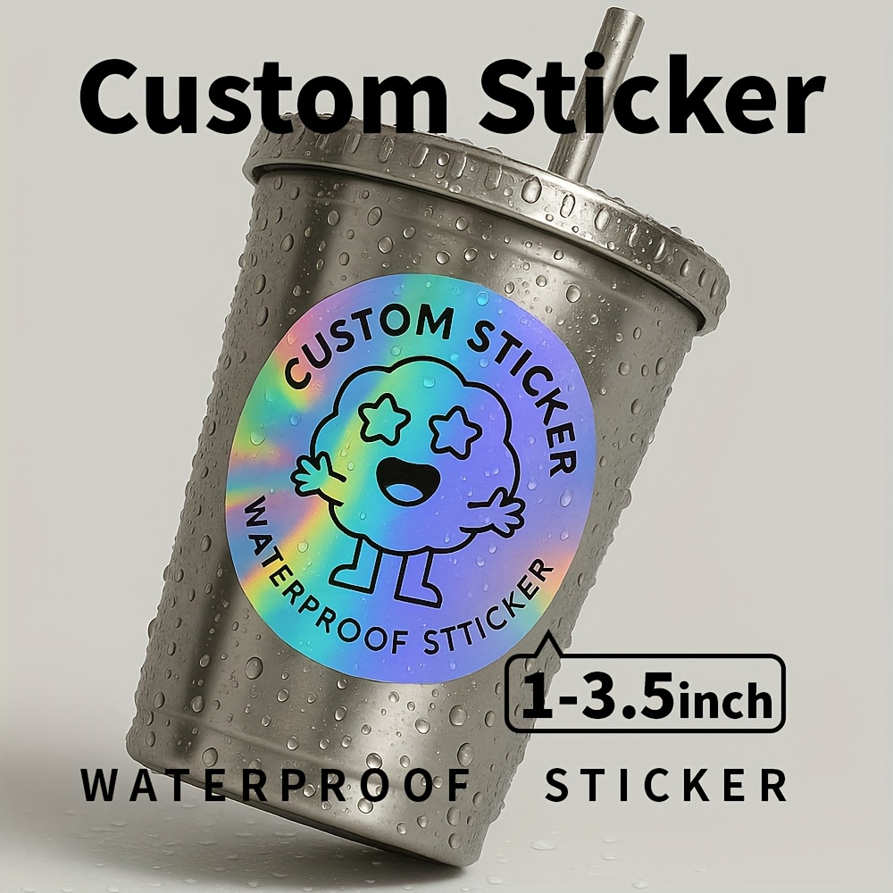 Personalized Holographic Vinyl Stickers for Business Logos