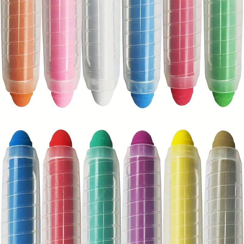 6/12/24pcs Chalk, Colored Graffiti Chalk With Holder,non-toxic Washable Chalks Drawing Writing For Outdoor ,blackboard Writing