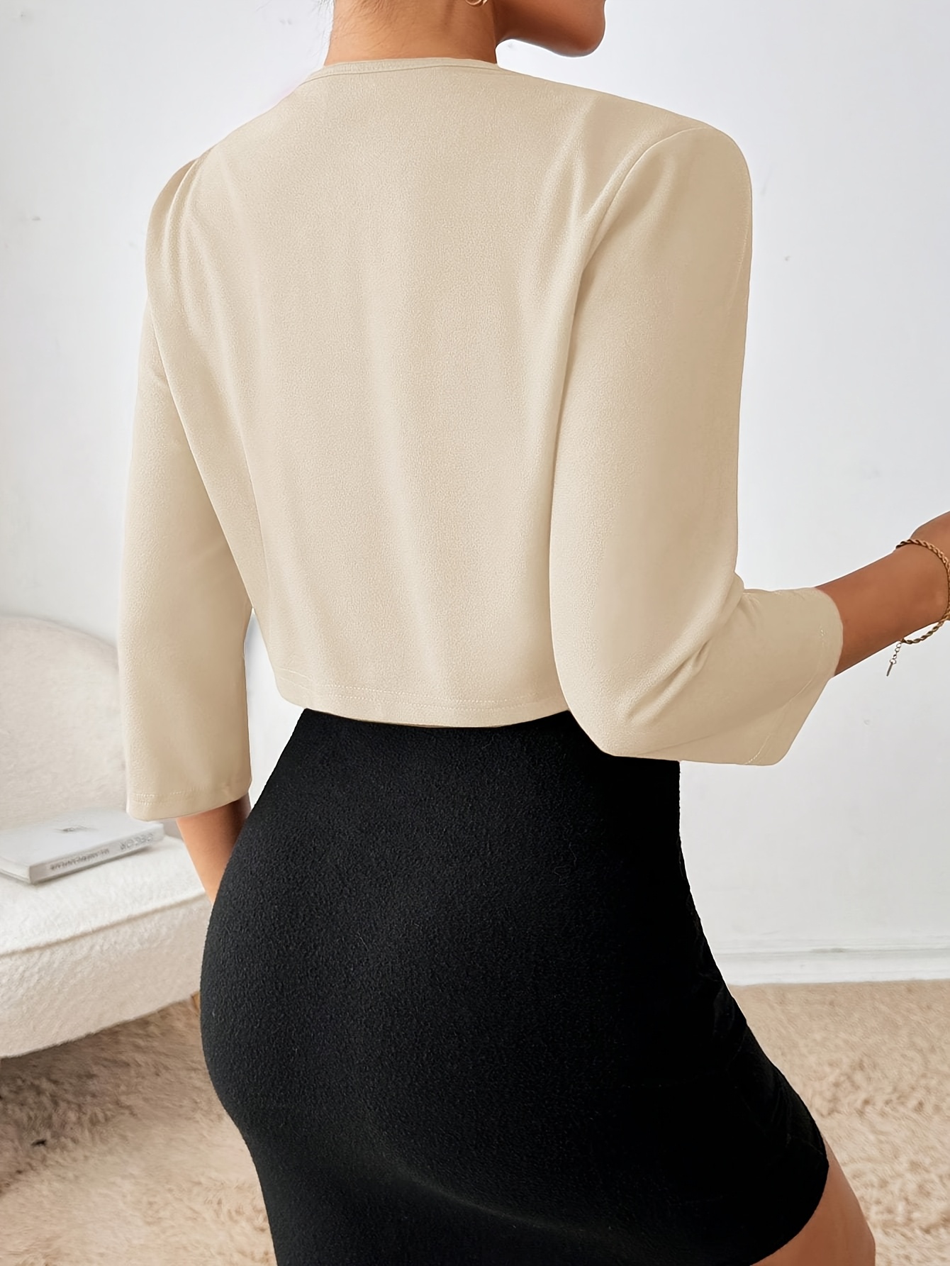 Women'S Stylish Pleated Collar Blazer