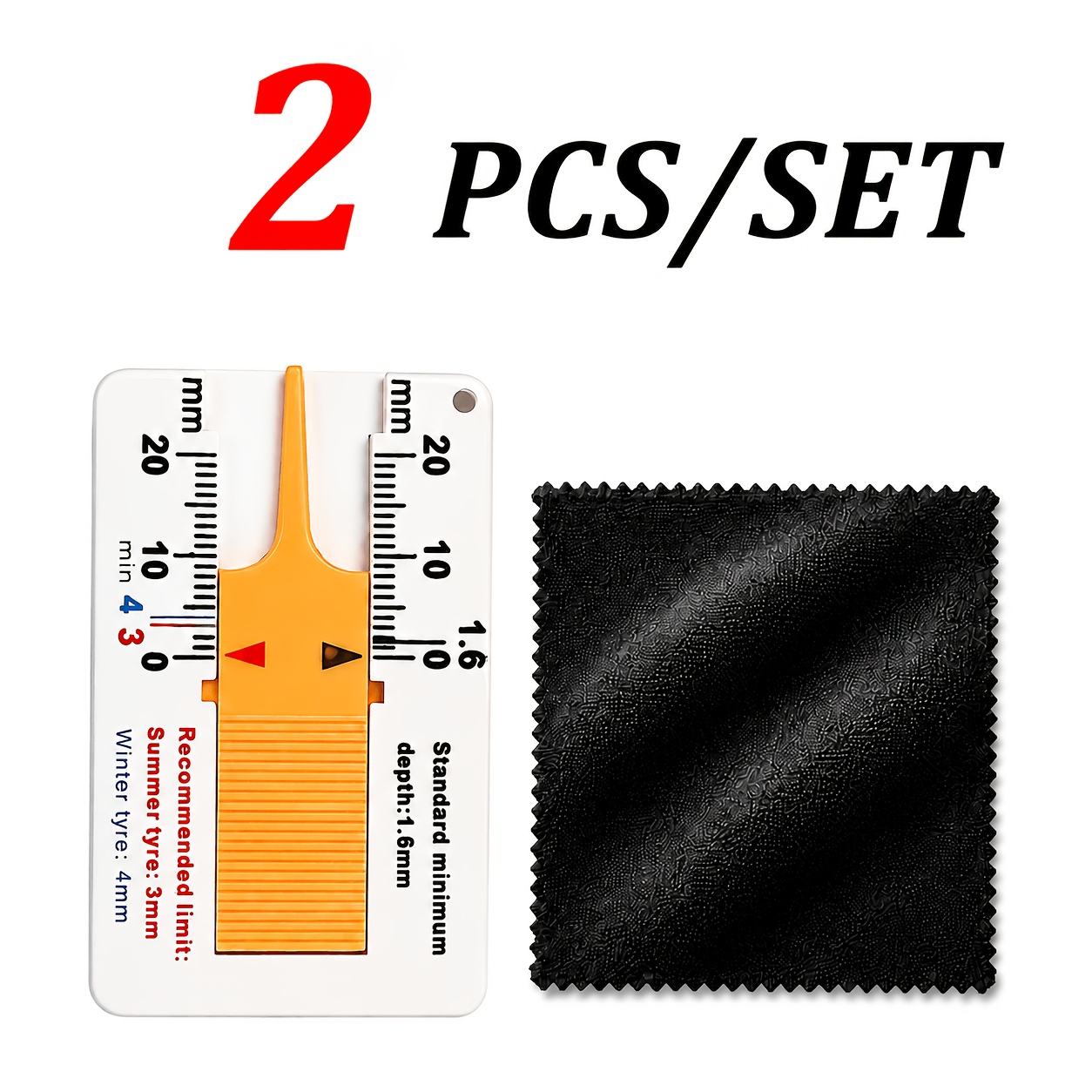 TEMU 2/3pcs Wheel Alignment Tool Set, Adjustable Toe In And Caster Gauges, Cleaning Cloth Alignment Tools For Cars Alignment Gauge Tool Wheel