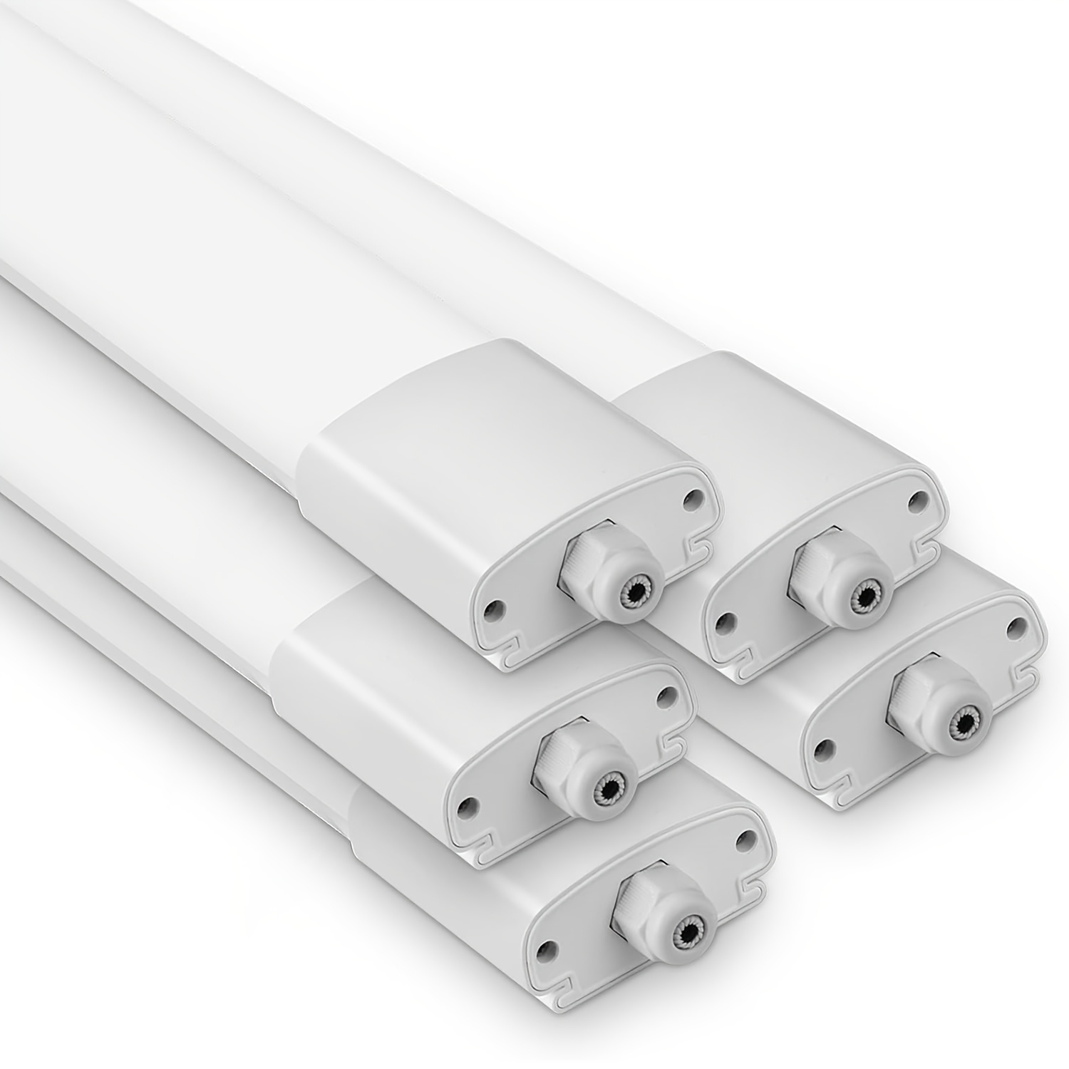 5pcs Led Ceiling Light 60cm 4000k, Ip65 Led Strip Light, Suitable For Basement, Bathroom, Workshop, Kitchen, Wall And Ceiling Lighting