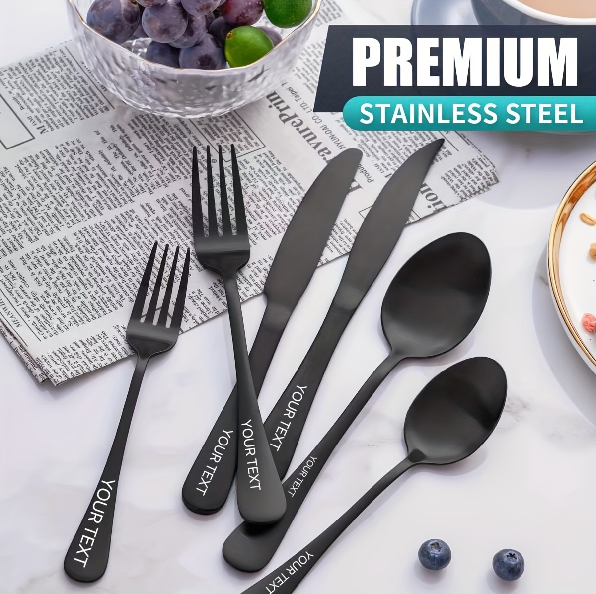 customized 24 36 stainless steel knife   and modern cutlery set spoon and fork set suitable for restaurants dishwasher washable Product details 0