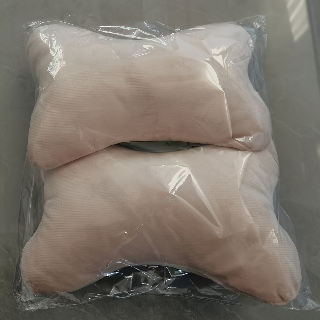 2pcs Ergonomic Memory Neck Pillow - 100% Polyester Soft Flannel Car Headrest & Seat Cushion - Breathable, Supportive