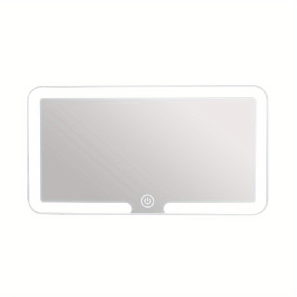 TEMU Automotive Led Makeup Mirror - Features Adjustable Brightness, Options, Touch Control, Wall-mountable, Coastal Design, Suitable For Cars, Trucks, And Suvs