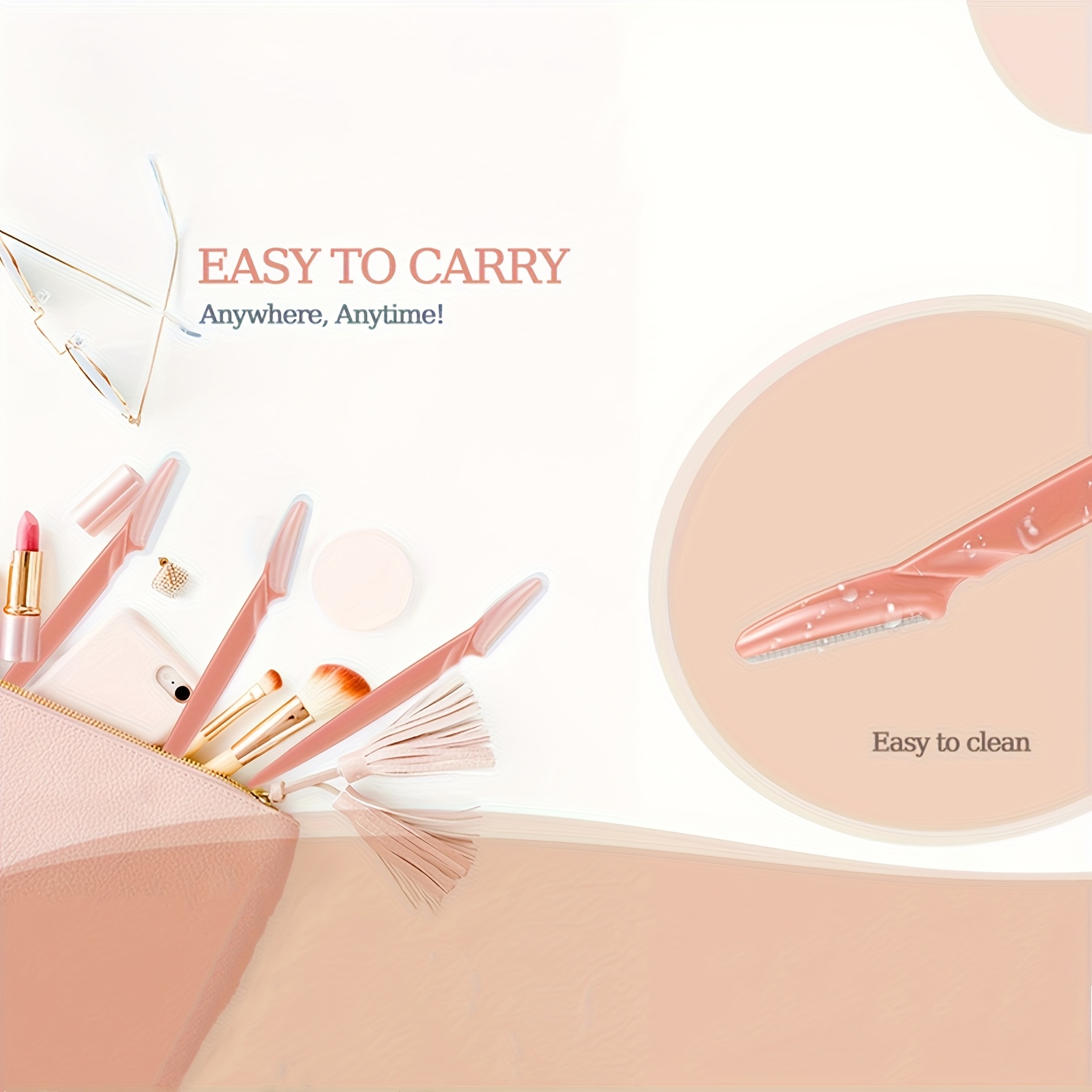 4pcs Stainless Steel Eyebrow Shaping Tools Set with Covers