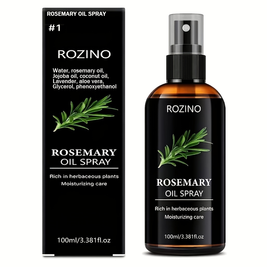 Image of Rosemary Oil, Spray Design, Professional Dryhair For , Frizz, Split Ends, And Dyeing Damage, Suitable For Straight To Curly Hair, Moisturizing And Softening Dryhair Technology