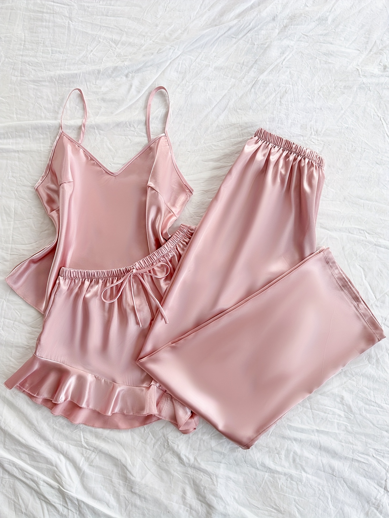 conjunto pijama rosa piezas mujer top pantalones Temu Ecuador