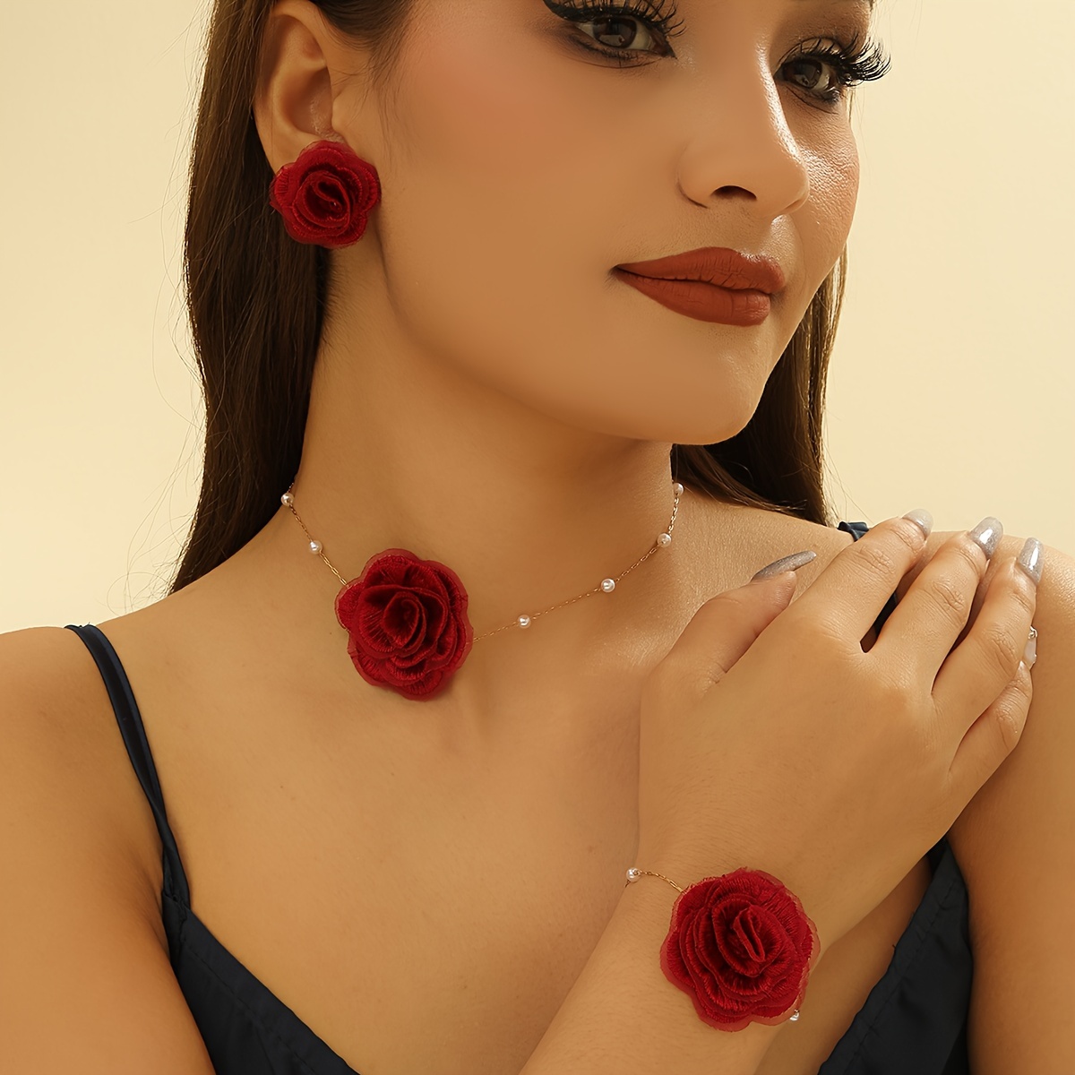 

[top-] Necklace Bracelet 4pcs Set Women's Accessories