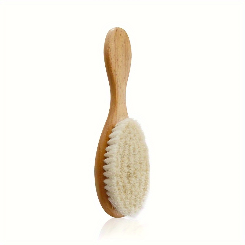 A Cleaning Brush Hair Sweeping Brush Soft Shampoo Bath Brush Wood Neck Brush