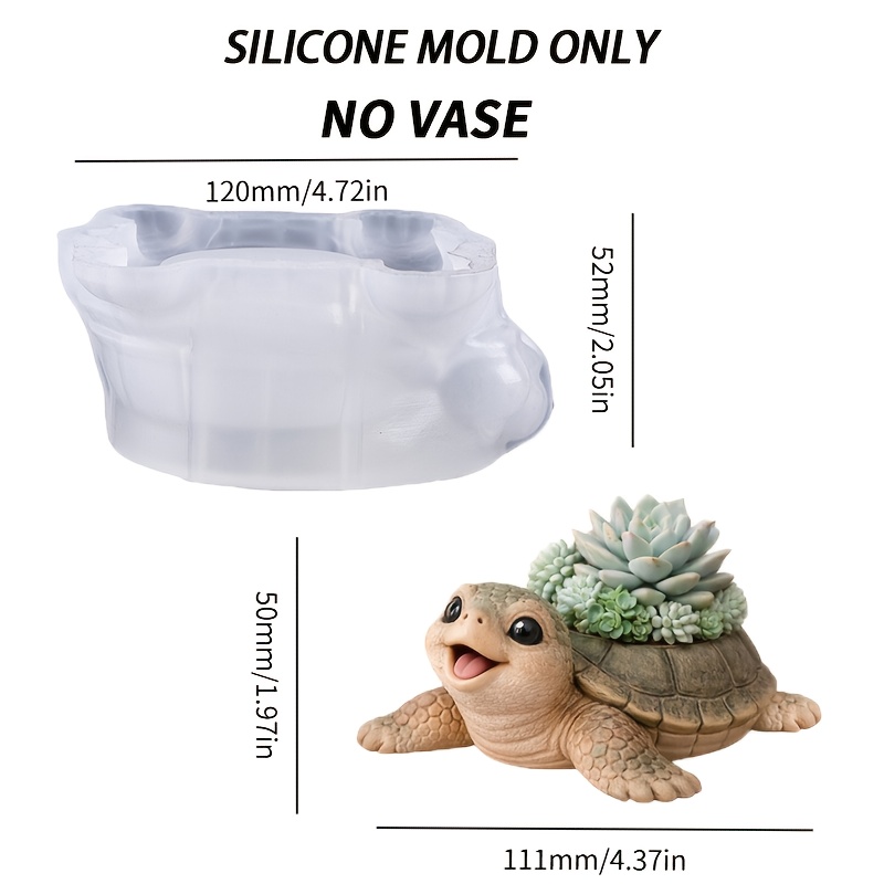 E-shop Harz-Silikonform: Eine Mini-Silikonform in Schildkrötenform aus flexiblem Material für einfaches Entformen Reinigen. Mit einem entzückenden