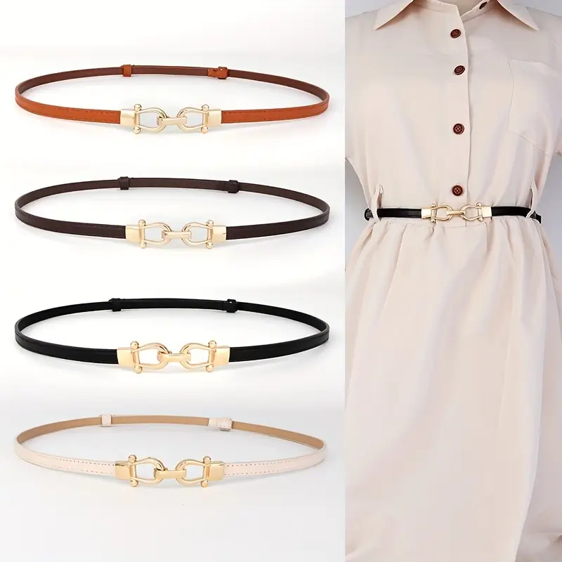 4pcs womens leather belts adjustable waist Temu Canada