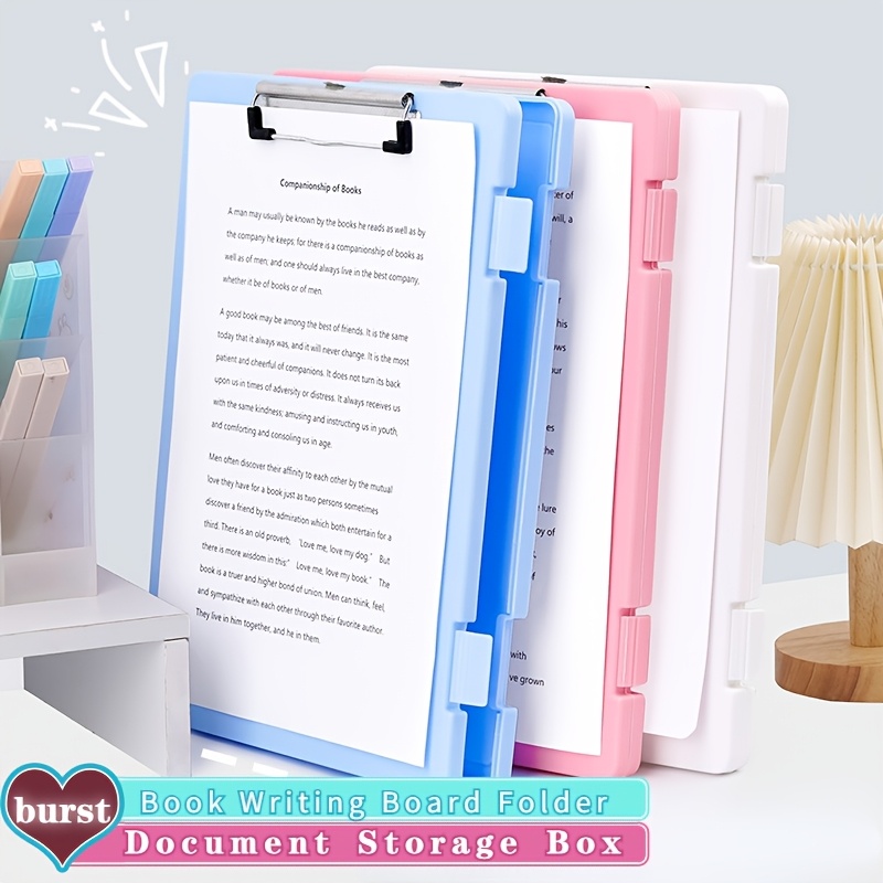 3pcs Durable Pp Clipboard Organizer With Writing Pad - Sleek A4 Document Holder, Options, Ideal For Office & School Supplies