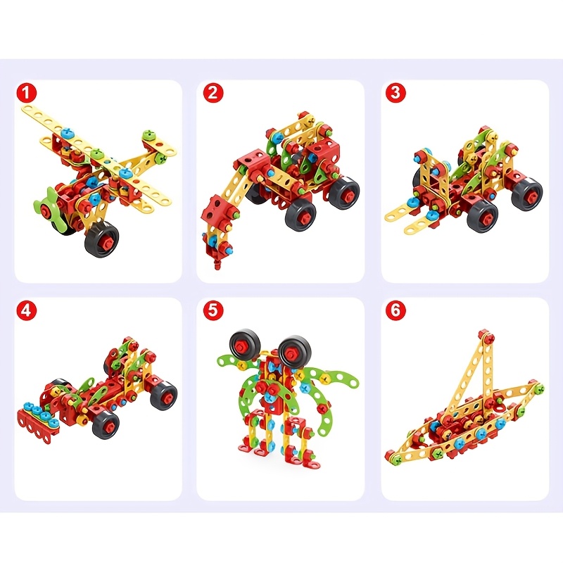 Screw Toys Building Blocks with Nuts for Creative Assembly
