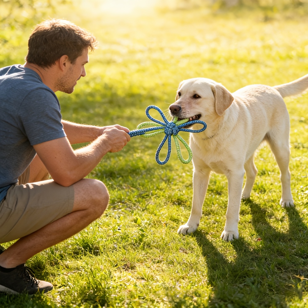 Flower-Shaped Dog Bite Toy for Interactive Training