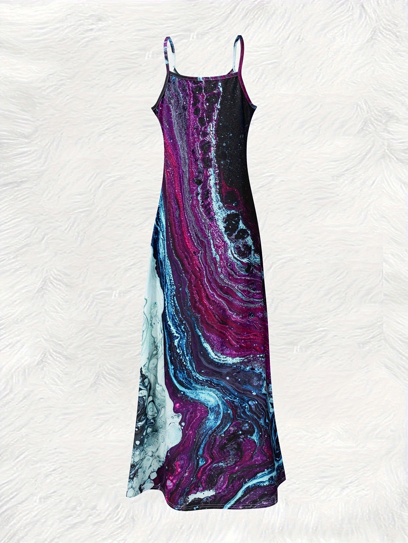 open lace back dress Swirl Print Midi Dress Arm Warmer Set main image 0