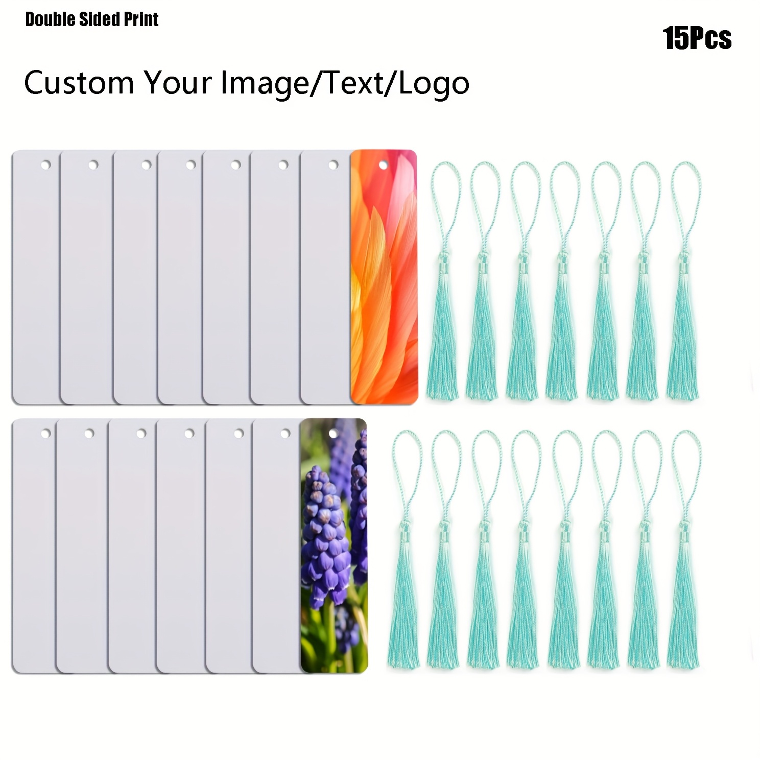 TEMU 10pcs/15pcs personnalisé avec photo, feuille d'aluminium métallique personnalisée, à impression DIY, cadeau créatif