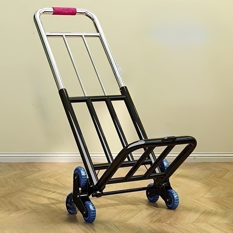 

1 Heavy-duty Portable Folding Handcart - Suitable For Stair Climbing, Luggage And Shopping, Essential For Families, Festivals, Camping And Outdoor Activities, With A Iron Structure.