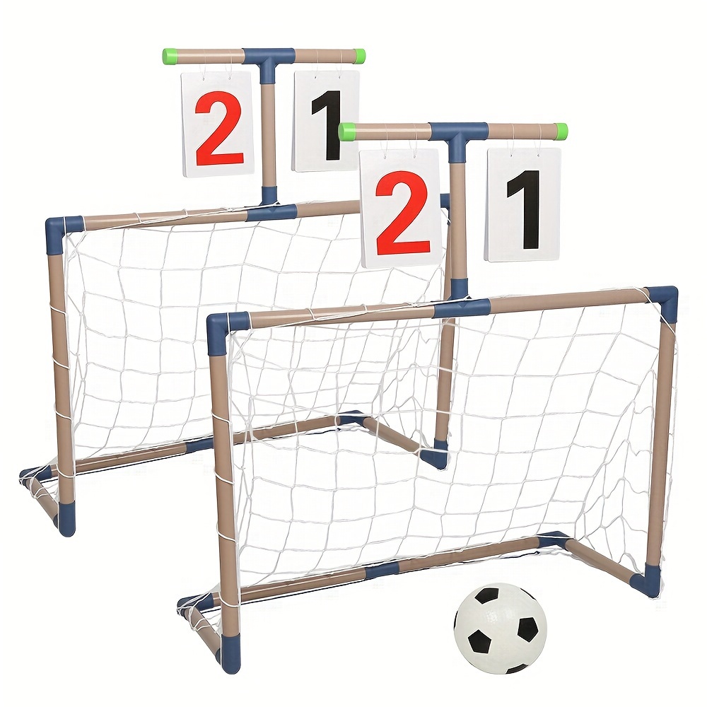 E-shop Fußballkorb 2er-Set, 79*35*56cm, Fußballtor -gehalt, mit Pumpe, für Sport im Freien Innenbereich