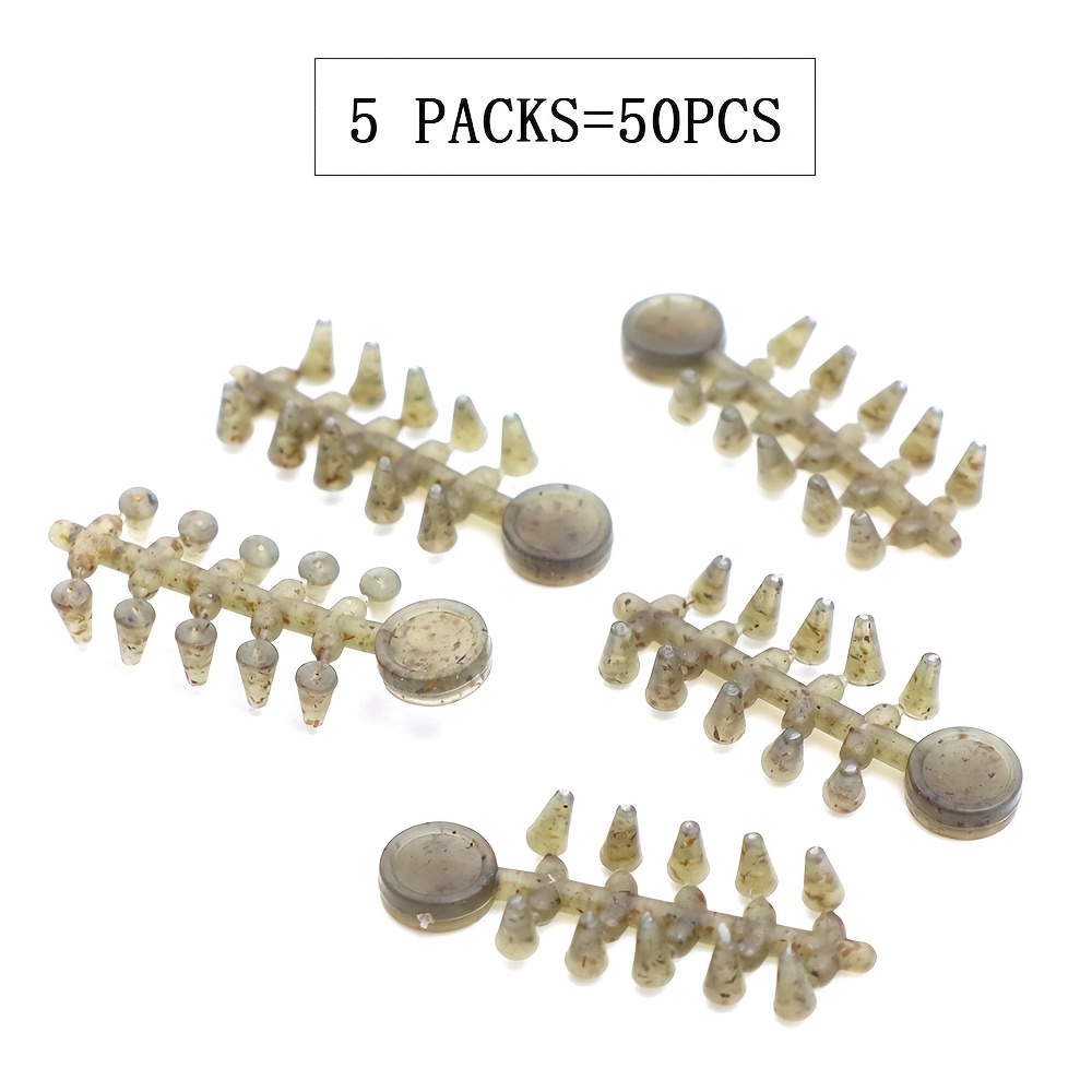 TEMU 50pcs Carp Fishing Hook Stoppers Hair Rig Additions Fishing Boilies Stop Bead Method Feeder Carp Coarse Terminal Fish Tackle