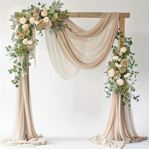 2pcs wedding arch drapes sheer polyester fabric 29 x 10ft elegant backdrop for weddings birthdays bridal showers lightweight durable event decor wedding decor sophisticated style versatile decor piece wedding decorations