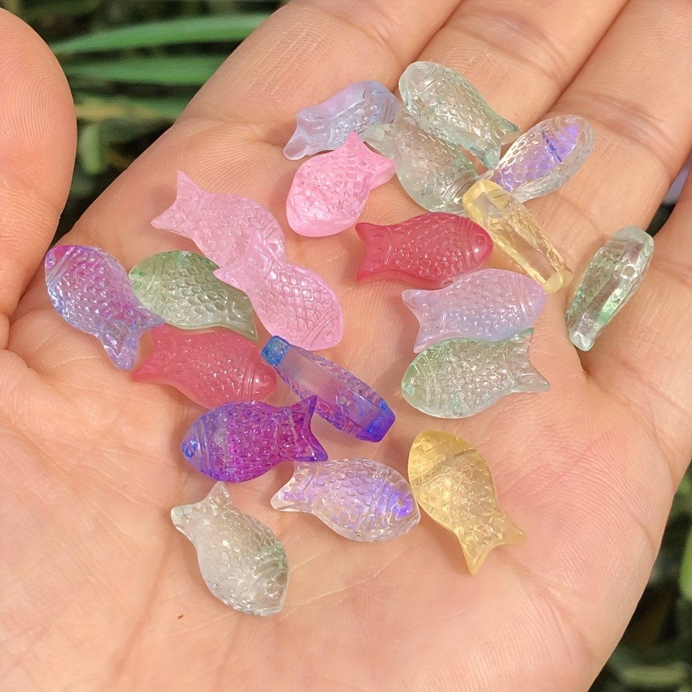 

20pcs Mixed 6x13mm Czech Glass Fish-shaped Beads For Making - Ideal For Necklaces, Earrings, Bracelets & Hair Accessories