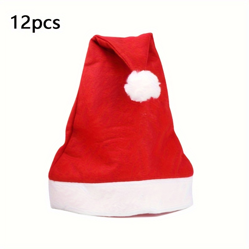 TEMU 12pcs Christmas Hats - Holiday & New Year's Parties, No Power Needed, Ideal For Adults