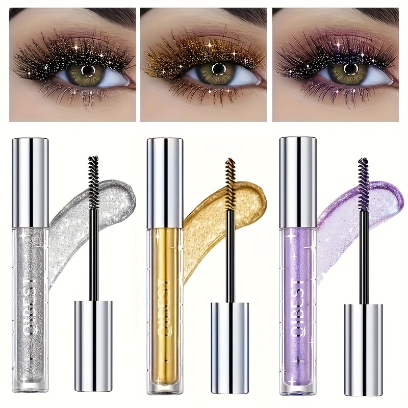 

1pc, Glitter Diamond Mascara, Sparkly Snowflake, Waterproof, Smudge-proof, Eyelash Makeup