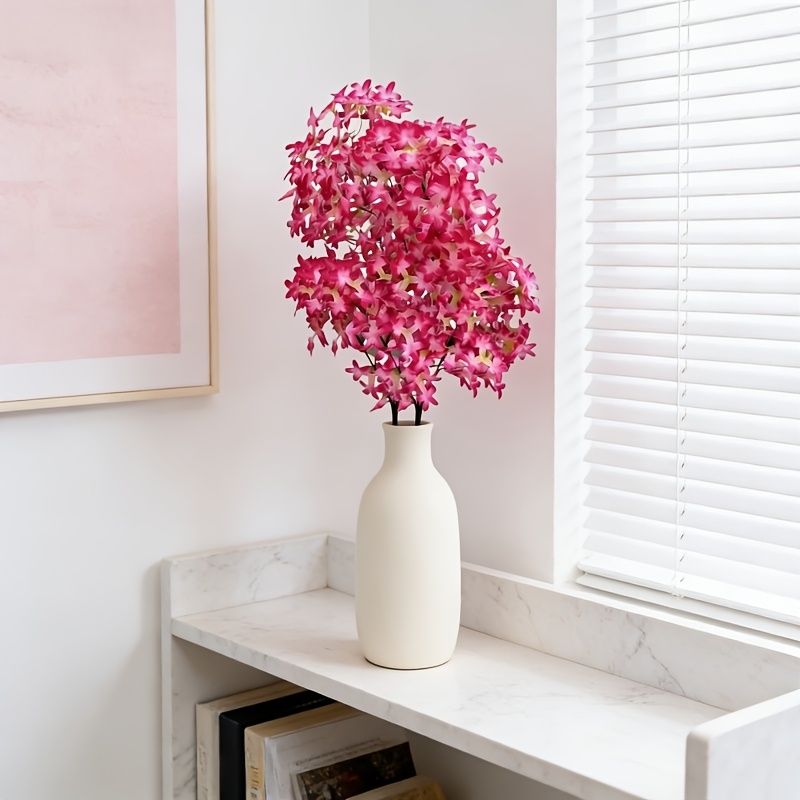 2 stück künstliche rosen pink kirschblütenzweige –
