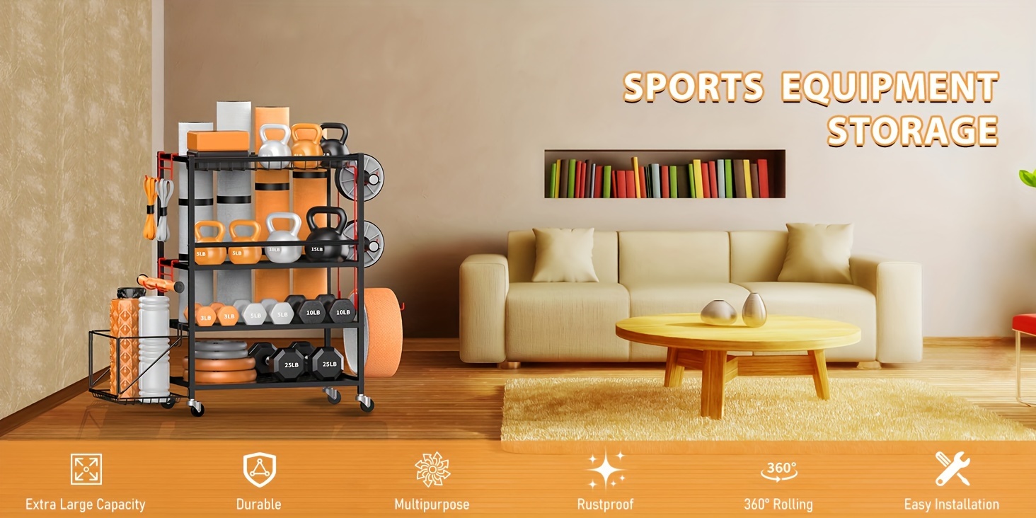 multipurpose metal storage rack wheels waterproof Temu