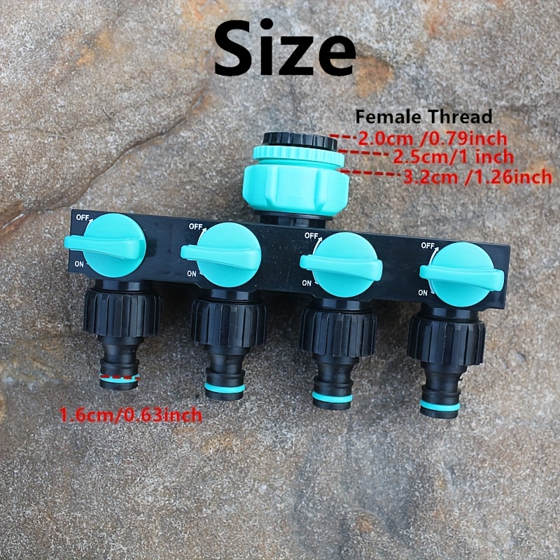 Image of 1pc 1-in 4-out Distributor Garden Irrigation Watering Flow Connector Quick Connect