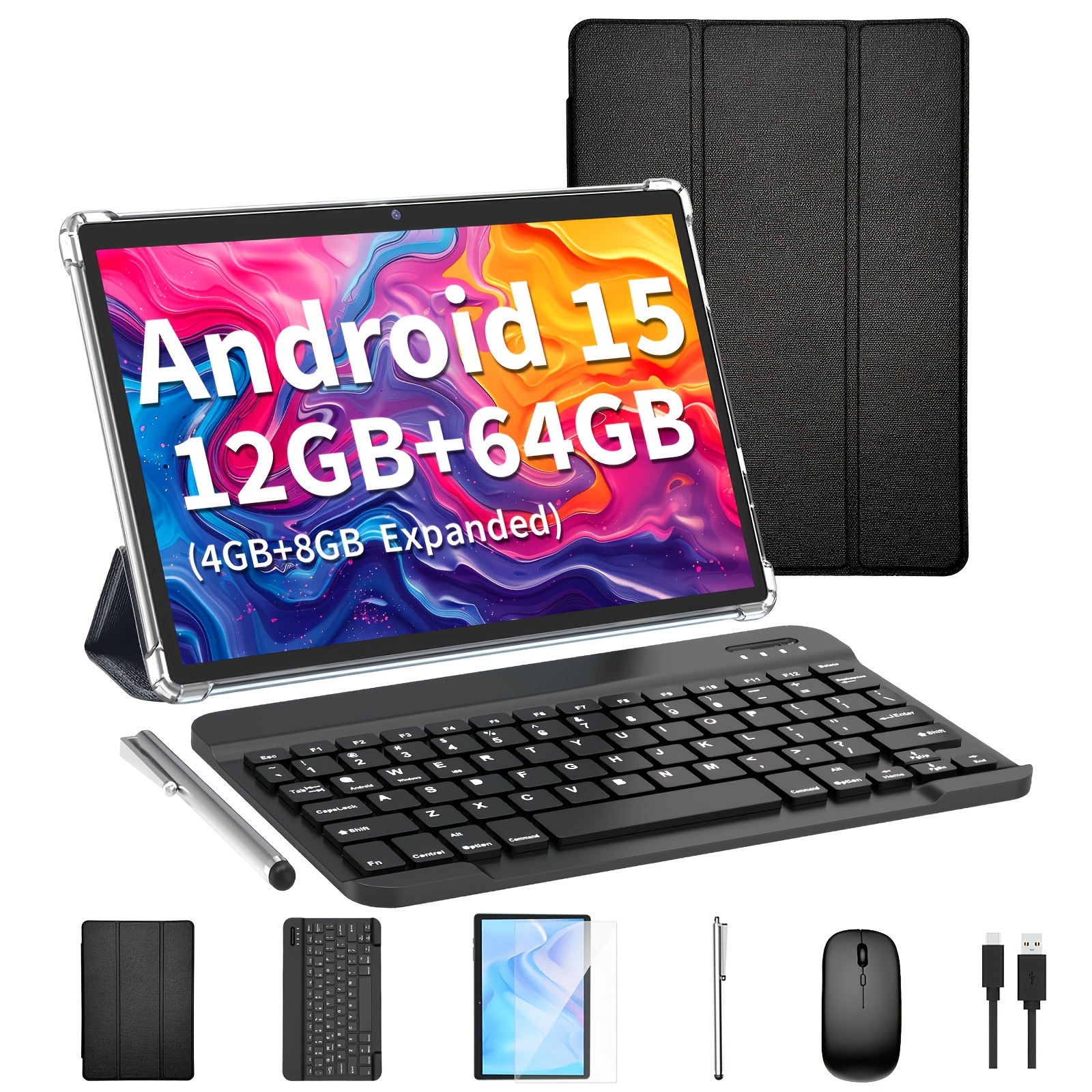 item picture latest   15 tablet 12gb 4gb 8gb   64gb rom 10 1 inches options tablet only or case tablet   in 1 tablet supports wifi gps wireless connection entertainment tablet 6000mah battery wi fi no adapter pad tablet gift