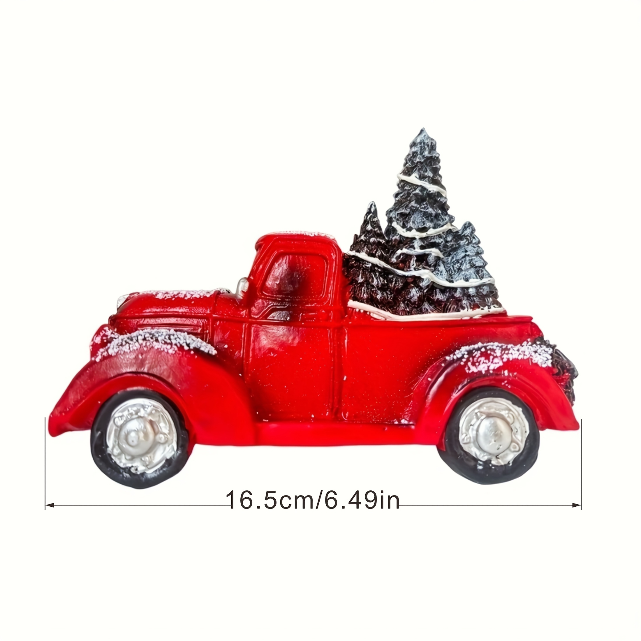 TEMU 1pc Resin Figurine Handicraft Christmas Karting Car Red Pull Christmas Tree Desktop Home Decorations Ornaments Suitable For Christmas As A Gift