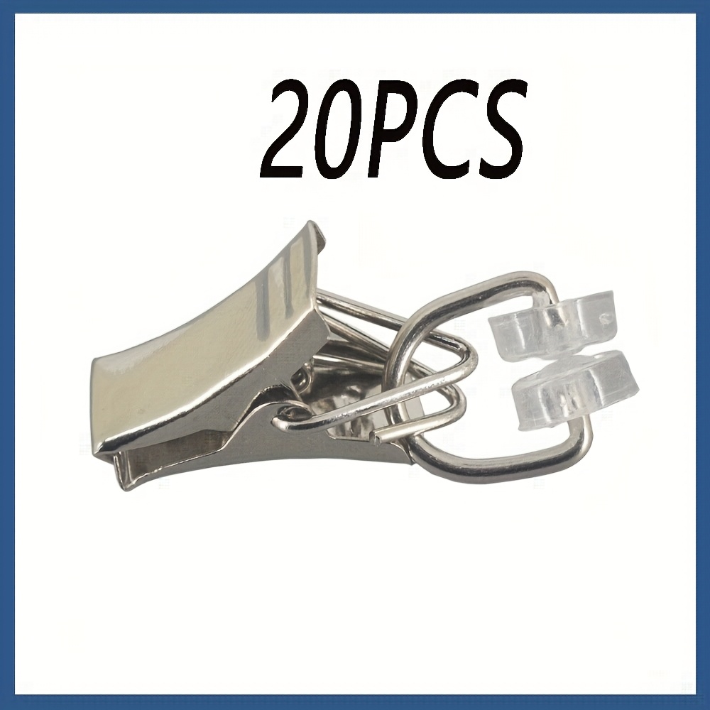 Image of 20pcs Curtain Clip Bag With Wheel Curtain Hook, Roll With Plastic Roller And Clip, Curtain Clip, Metal Clip, Curtain Sliders For Curtain Clips For , Room Partitions, Shower Rooms, Caravans, Cars
