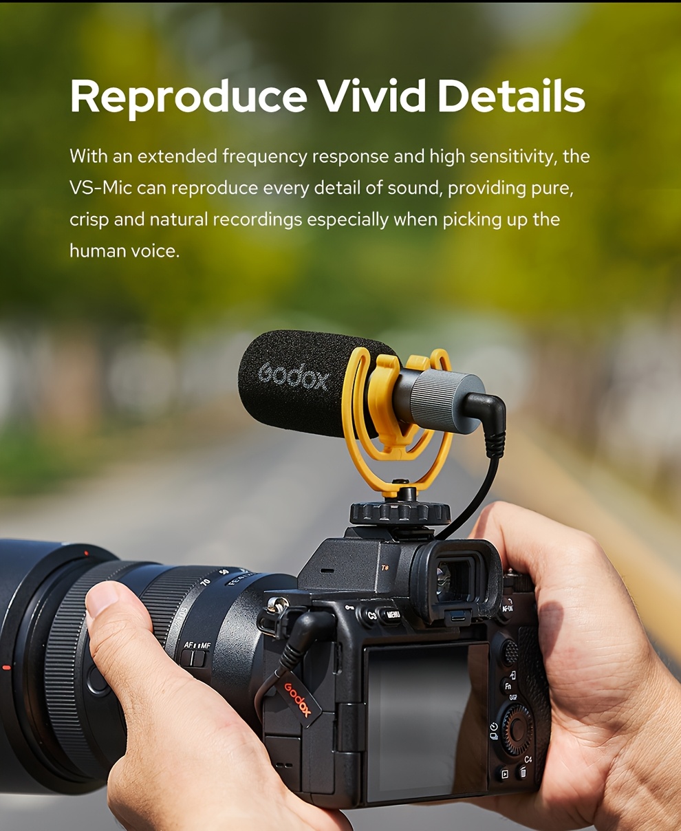   vs-mic microfono a pistola   con jack da 3,5 mm per iphone, smartphone   e fotocamere   digitali, progettato per la registrazione video Dettagli dell'articolo 1