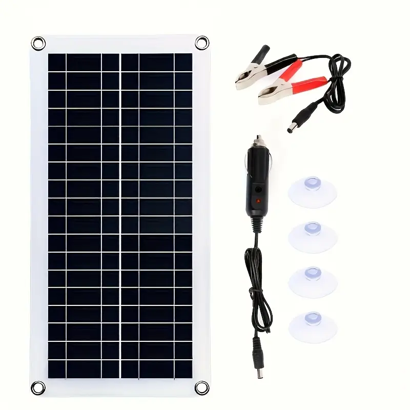 2pcs 12v 18v portable solar panel kit usb charging interface with built in controller suitable for mobile phones motorhomes cars and outdoor use durable solar cells designed for reliable power generation suitable for outdoor emergency use Product details 3
