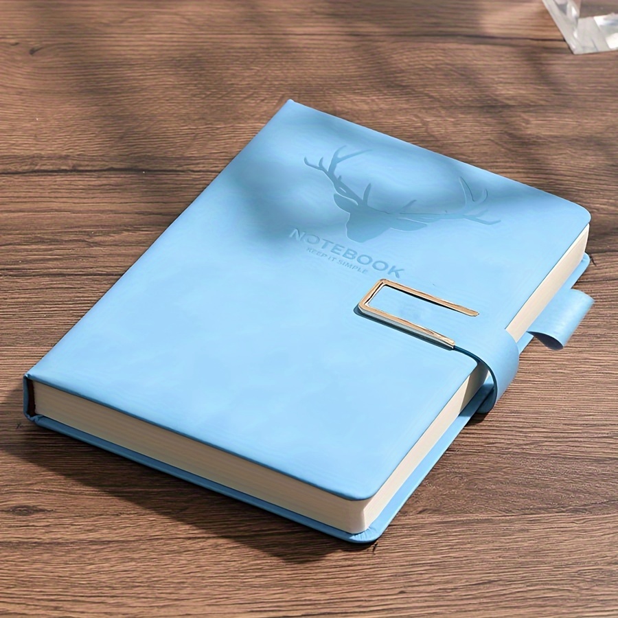 TEMU Vintage A5 Leather Notebook, 200 Pages With Leather Cover, Featuring A Softcover And Bookmark - Ideal For Business Meetings And College Students
