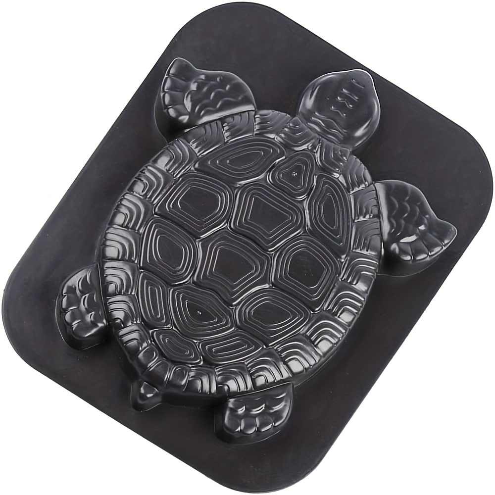Turtle Stepping Stone Mold Turtle Shaped Concrete Cement Mould Mold For Garden Lawn Driveway Paving Paver Black