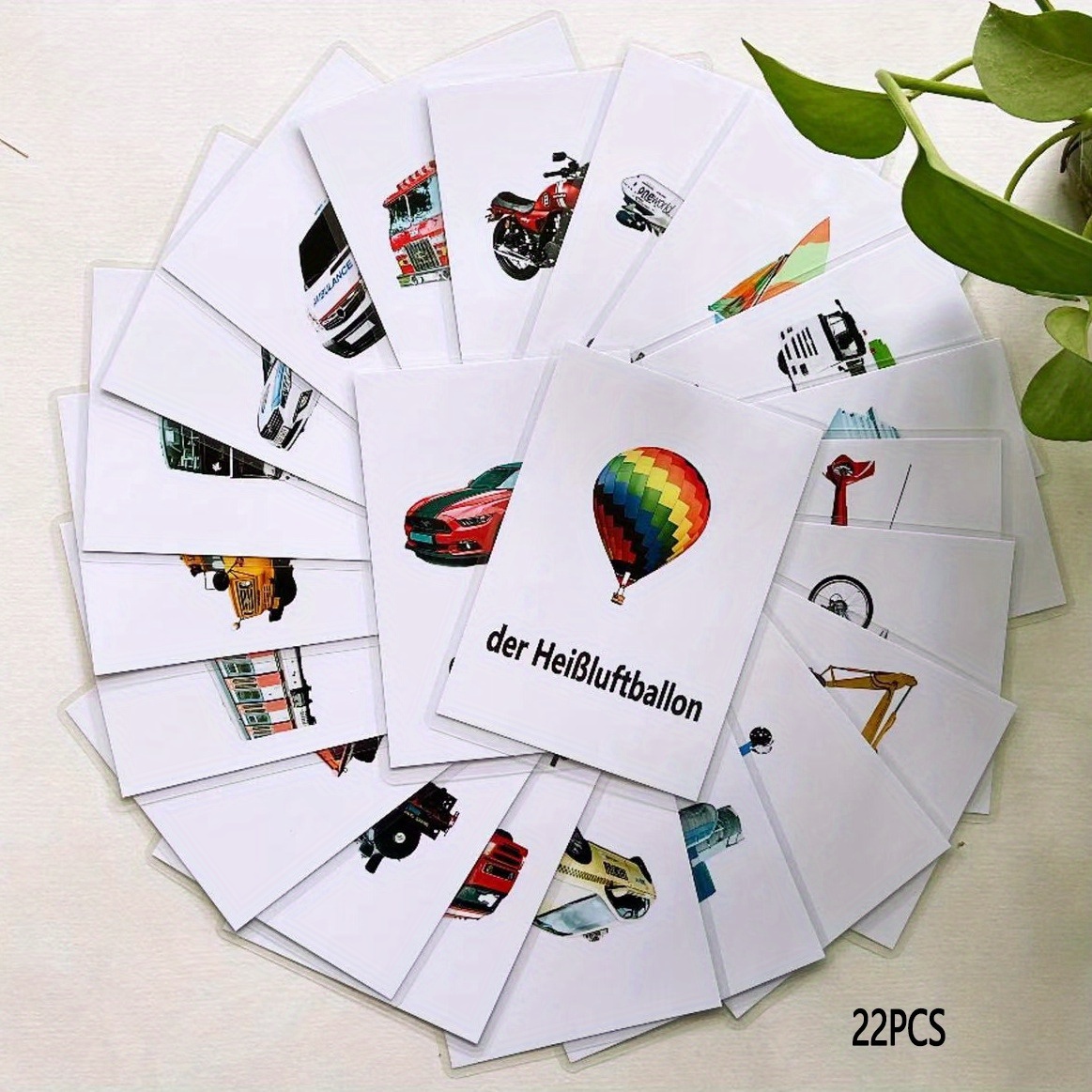 German Flashcards For Transportation, Suitable For Adults, Home Education, Teaching, Classroom , And An Ideal Gift For German