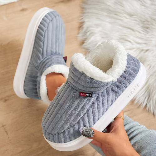 thermal winter boots with thick sole upper soft sole suitable for indoor outdoor use warm hairy slippers for home tpr sole for cozy short booties women shoes