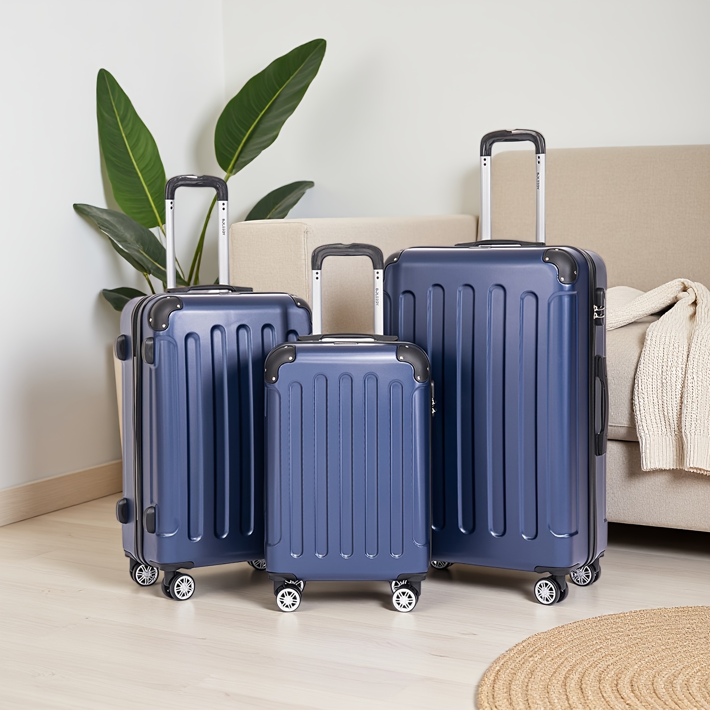 TEMU 20+24+28in 3rd Hard Shell Suitcase Travel Suitcase Trolley Luggage Set Travel Luggage Set