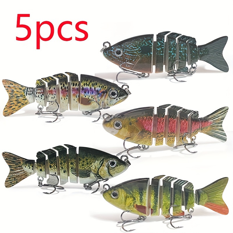 

5pcs Lures Set, 13.5g Sinking Swimbaits, 8cm Segmented Tackle, Abs Mixed