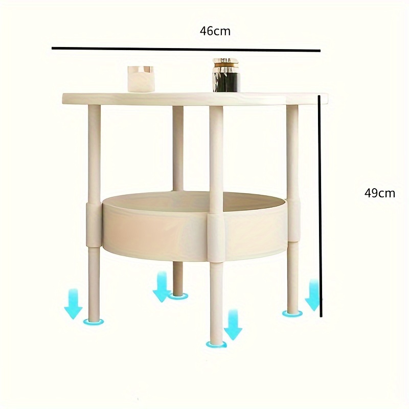 modern minimalist plastic tea table with multi functional shelf   your living room details 4