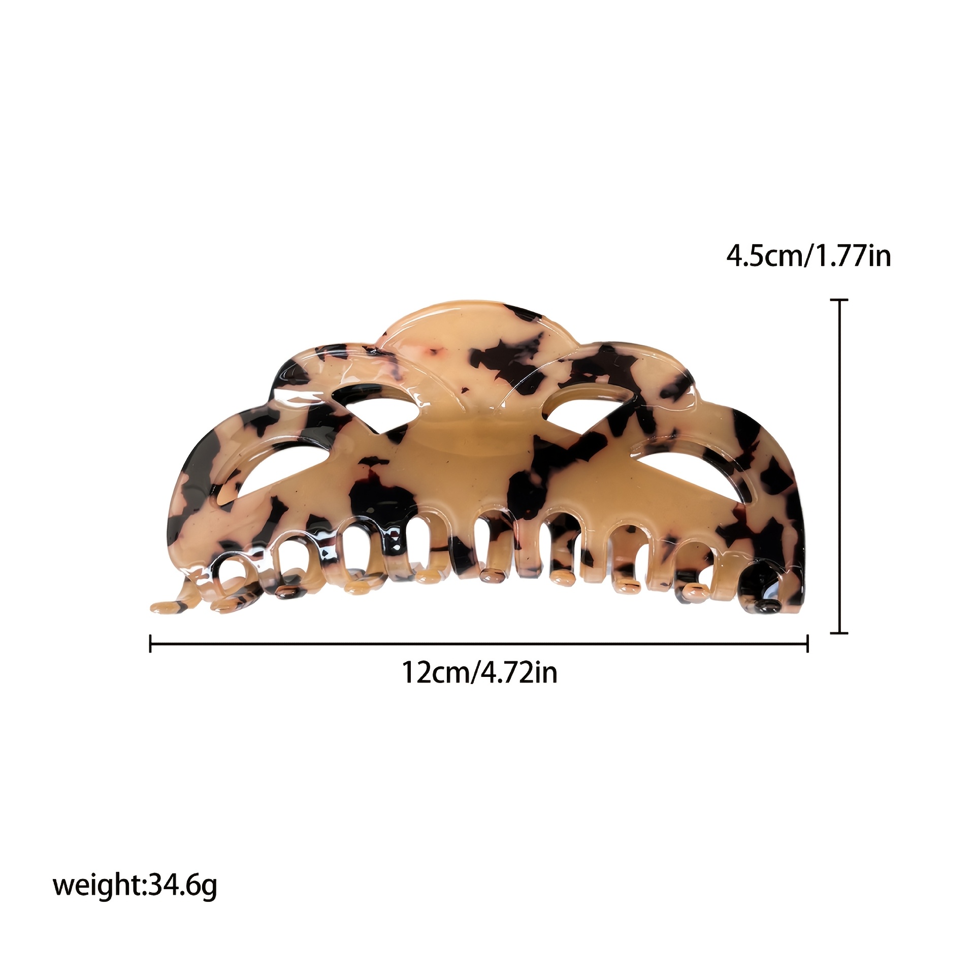 1pc Large Hollow Retro Hair Clip Elegant Hair Clip Hair Bun Shark Clip Temperament Hairpin Head Ornament Women'S Large Hair Volume Hair Clip