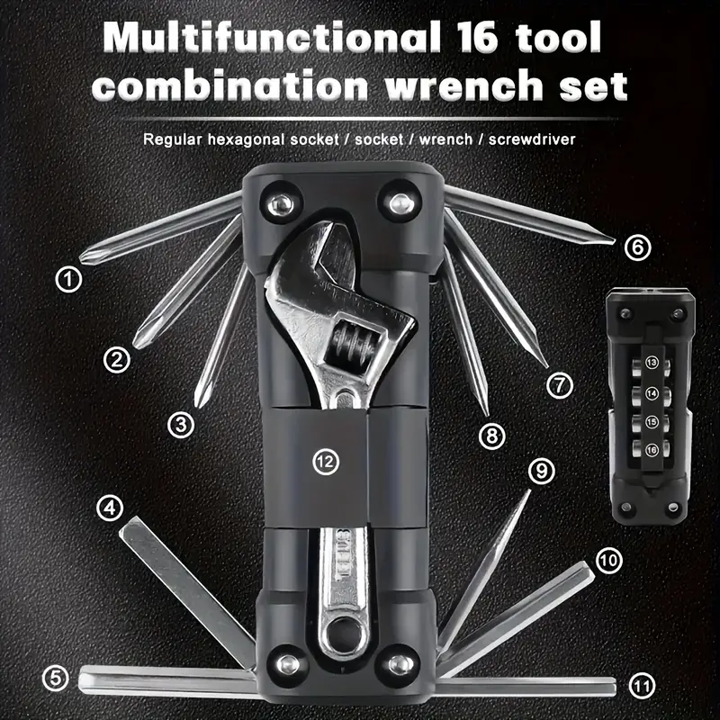 Outil de réparation de vélo - YOSOO - Pliable - Multifonctionnel Outil de réparation de vélo - YOSOO - Pliable - Multifonctionnel