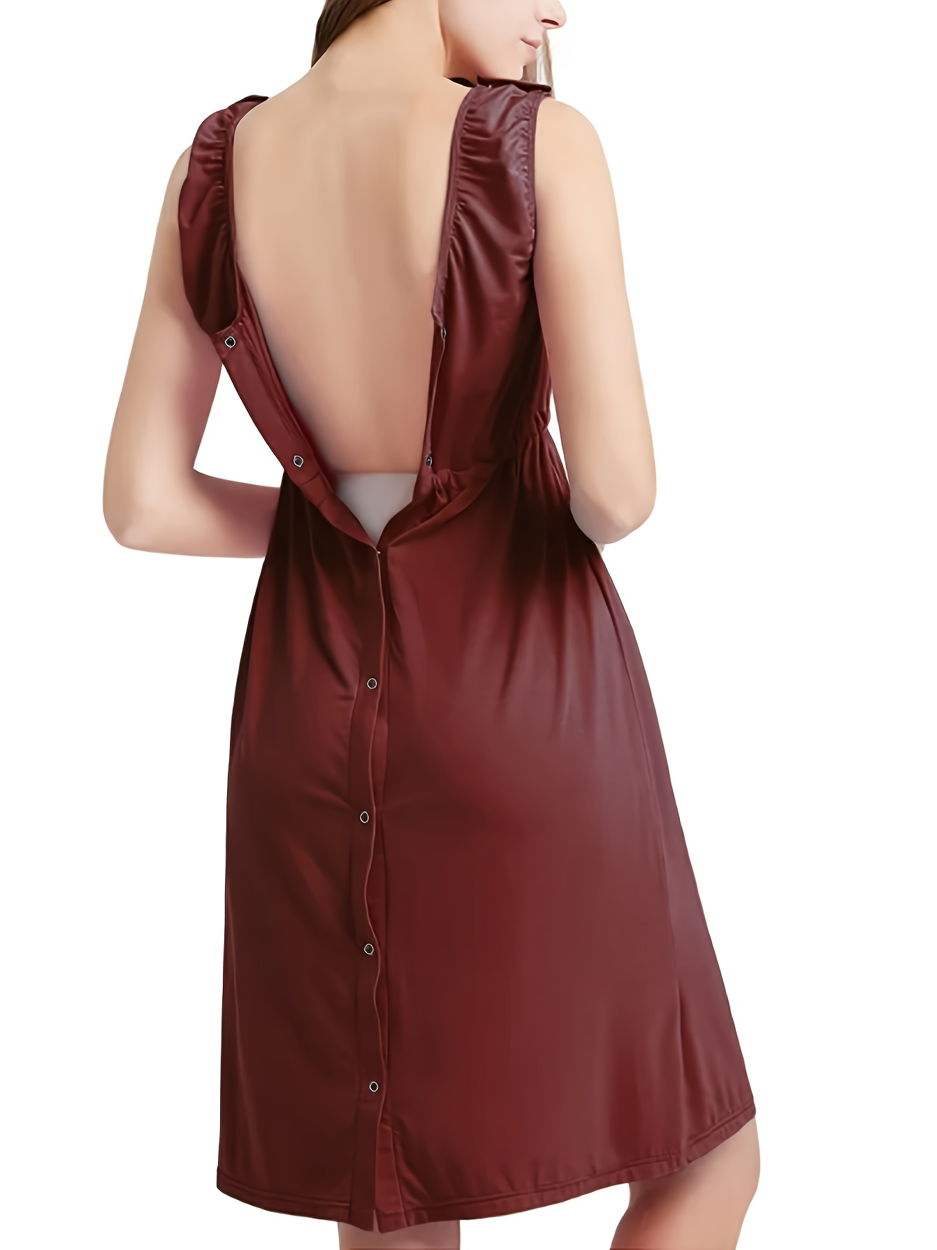 black backless dress maxi With Bow Detail Size:US10 COO-UK Sequin Embellished DetailBacklessBack ZipperStretchSelf Baby Shower Dress Lace