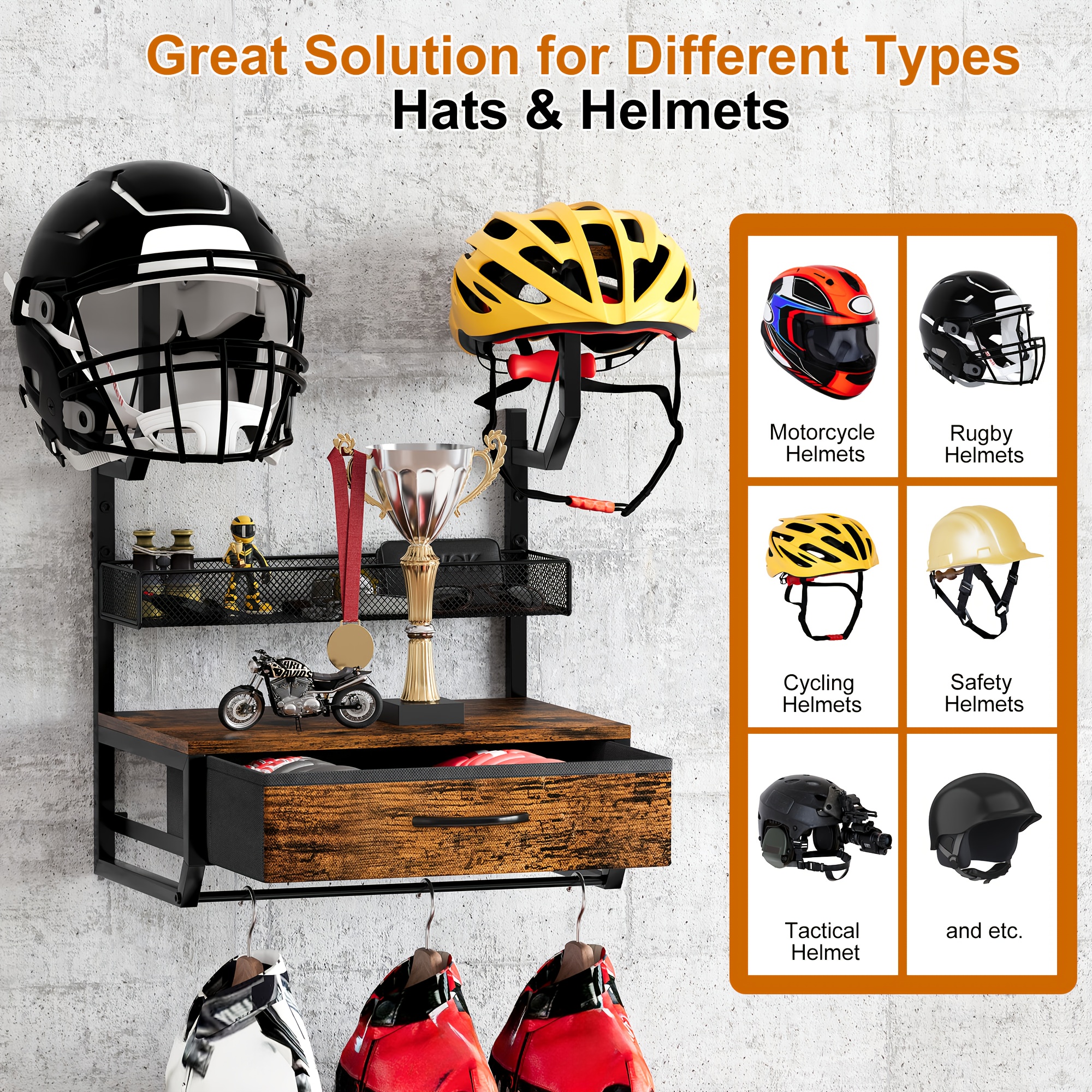 helmet holder sold on Temu United States
