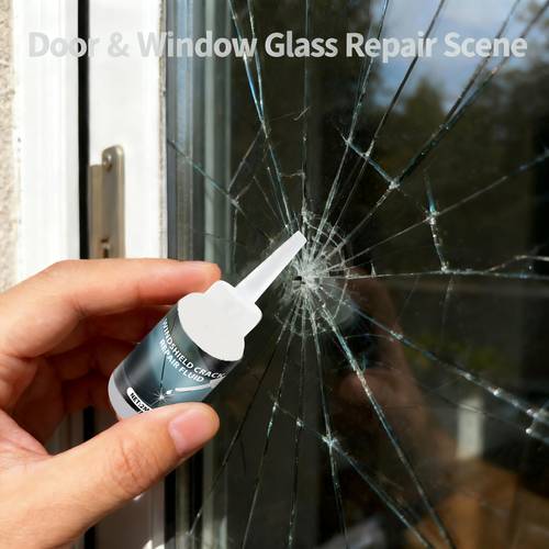 windshield crack repair kit for chips and grinding required diy car glass repair tool abs material restores and kit long lasting