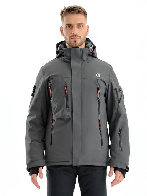new winter mens thickened jacket polyester fabric simple and comfortable suitable for daily wear multiple colors college style ski jacket ski suit